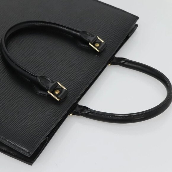 LOUIS VUITTON Epi Sac Plat Hand Bag Black - Picture 7 of 15